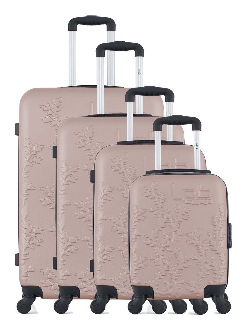 LPB LUGGAGE - Set de 4 Valises NAIS-M 75 cm 4 Roues Rose clair - Kiabi