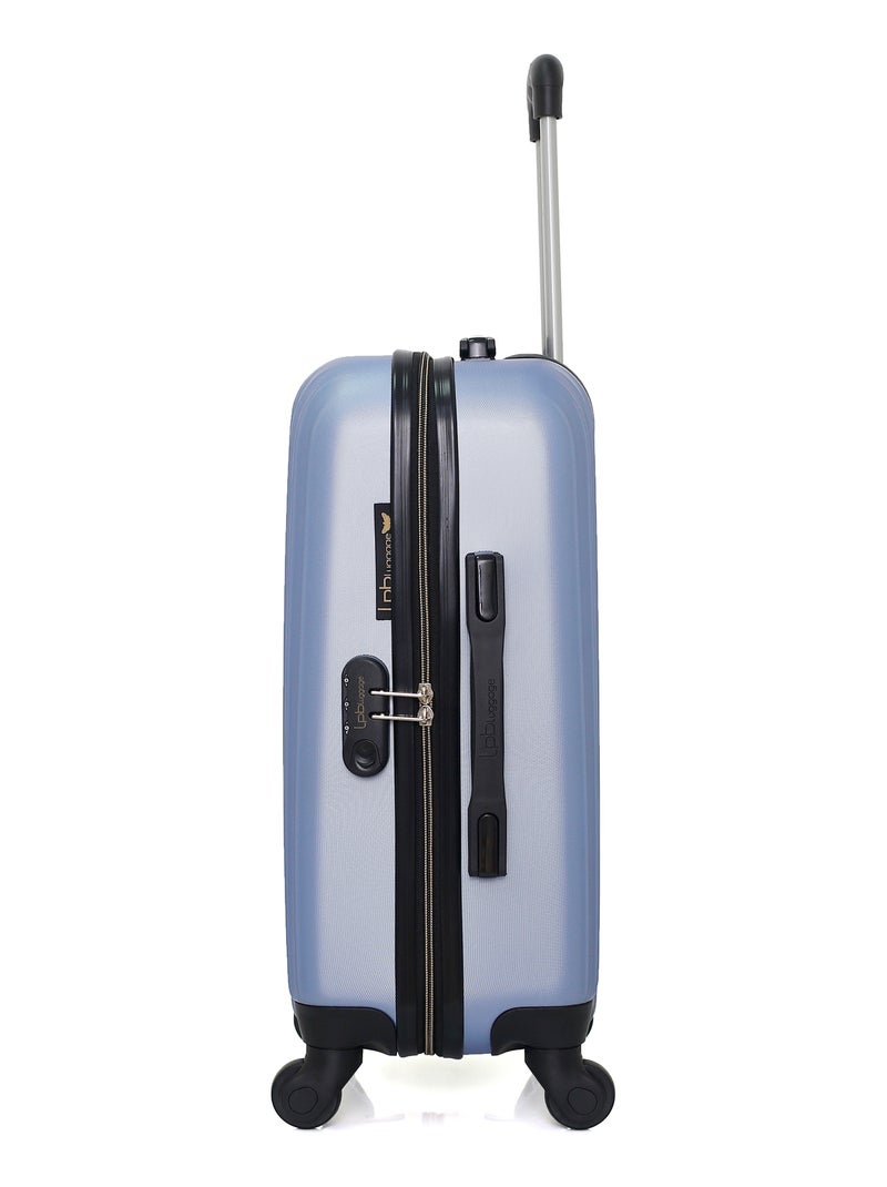 LPB LUGGAGE - Valise Cabine AGATA 55 cm 4 Roues Bleu - Kiabi