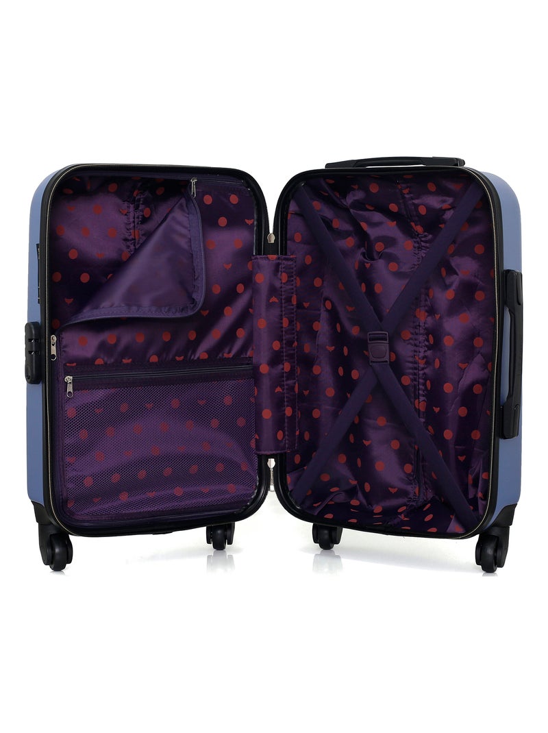 LPB LUGGAGE - Valise Cabine AGATA 55 cm 4 Roues Bleu - Kiabi