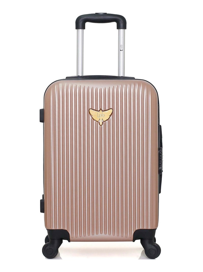 LPB LUGGAGE - Valise Cabine AGATA 55 cm 4 Roues Rose clair - Kiabi