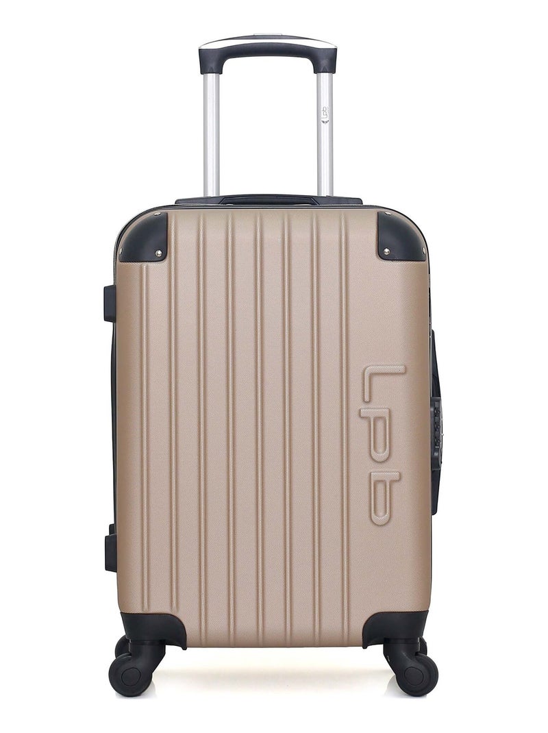 LPB LUGGAGE - Valise Cabine HAMBOURG 55 cm 4 Roues Beige - Kiabi