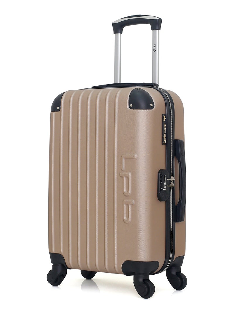LPB LUGGAGE - Valise Cabine HAMBOURG 55 cm 4 Roues Beige - Kiabi