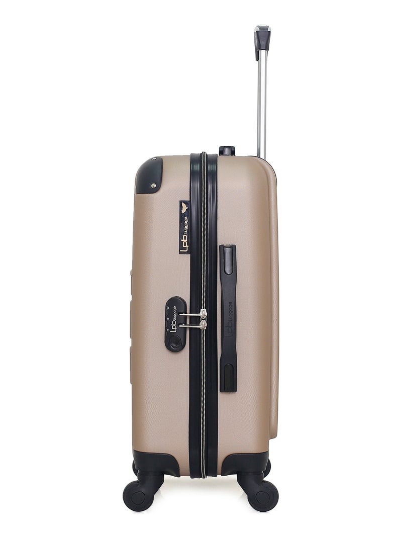 LPB LUGGAGE - Valise Cabine HAMBOURG 55 cm 4 Roues Beige - Kiabi