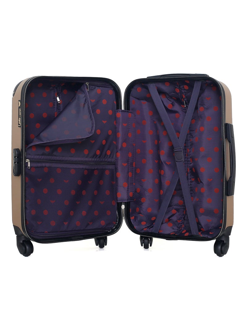 LPB LUGGAGE - Valise Cabine HAMBOURG 55 cm 4 Roues Beige - Kiabi