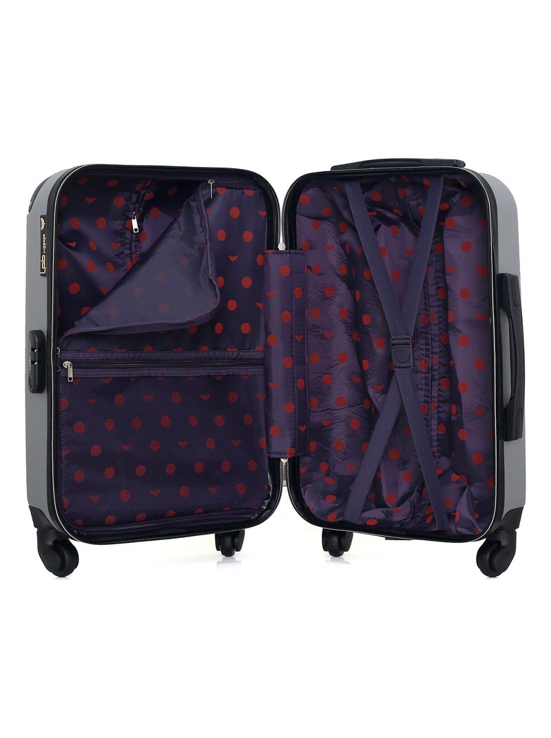 LPB LUGGAGE - Valise Cabine HAMBOURG 55 cm 4 Roues Gris - Kiabi