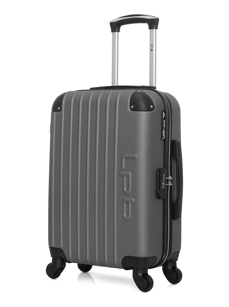 LPB LUGGAGE - Valise Cabine HAMBOURG 55 cm 4 Roues Gris foncé - Kiabi