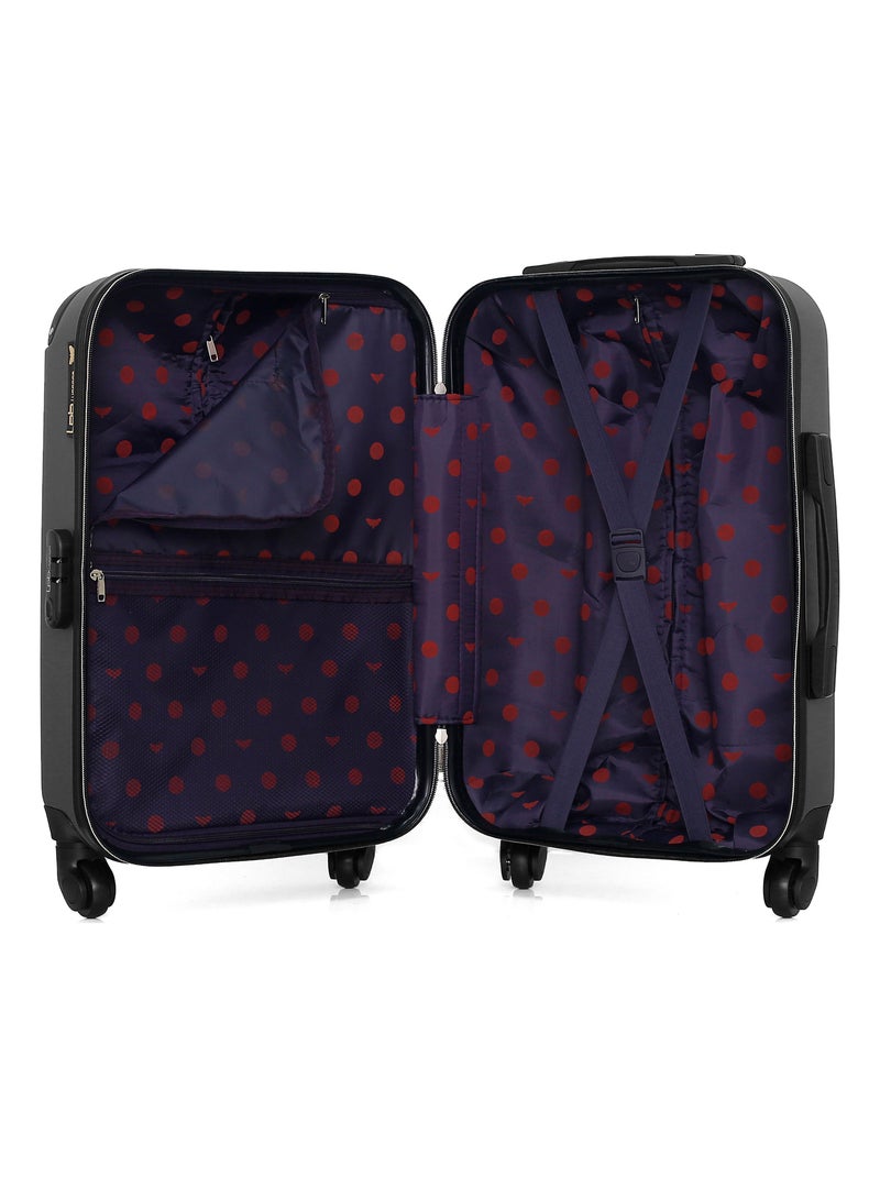 LPB LUGGAGE - Valise Cabine HAMBOURG 55 cm 4 Roues Gris foncé - Kiabi