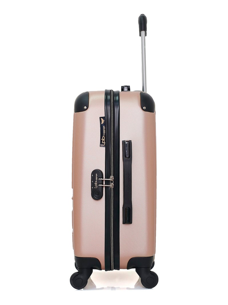 LPB LUGGAGE - Valise Cabine MARIANNE 55 cm 4 Roues Rose Métal - Kiabi