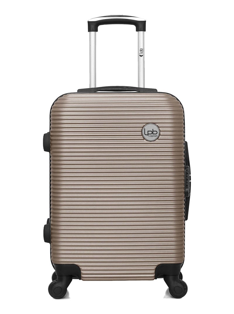 LPB LUGGAGE - Valise Cabine MUNICH 55 cm 4 Roues Beige - Kiabi