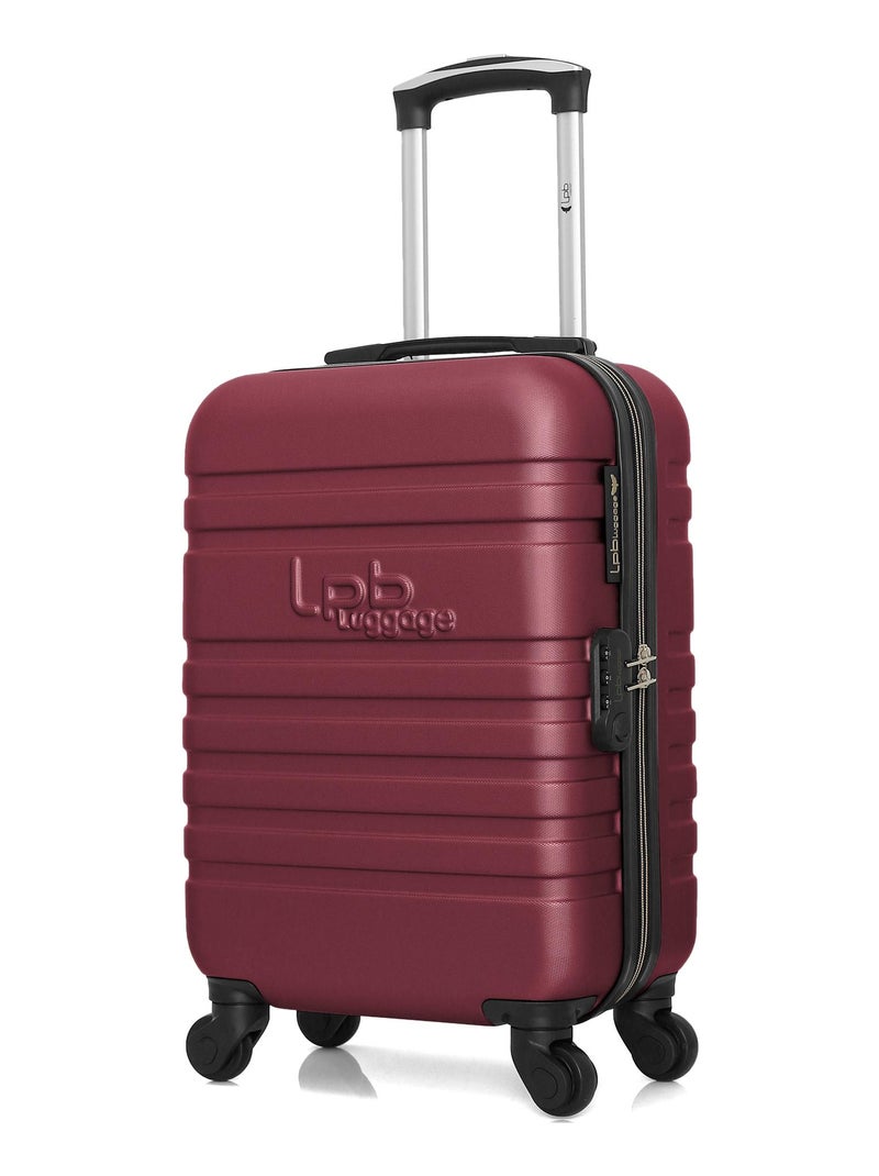 LPB LUGGAGE - Valise Cabine XS AURELIA-E 50 cm 4 Roues Bordeaux - Kiabi