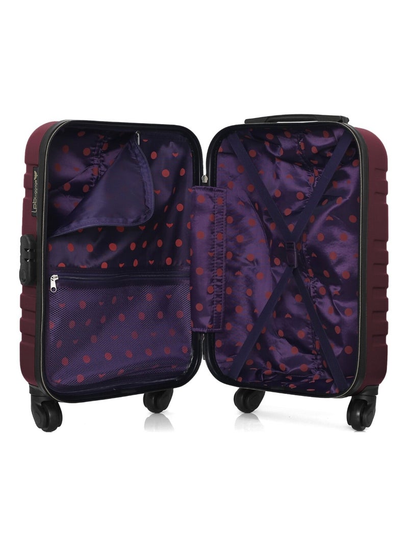 LPB LUGGAGE - Valise Cabine XS AURELIA-E 50 cm 4 Roues Bordeaux - Kiabi