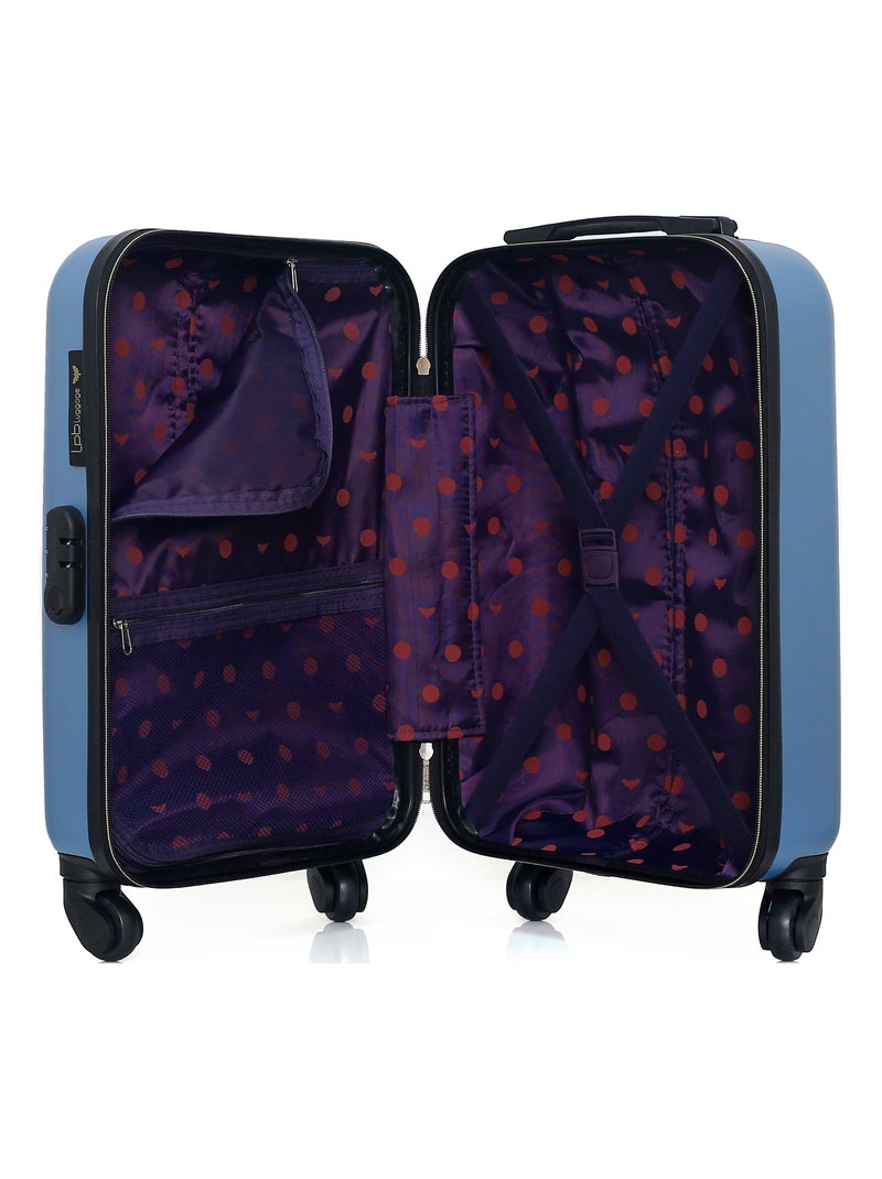 LPB LUGGAGE - Valise Cabine XS FRANCETTE-E 50 cm 4 Roues Bleu - Kiabi