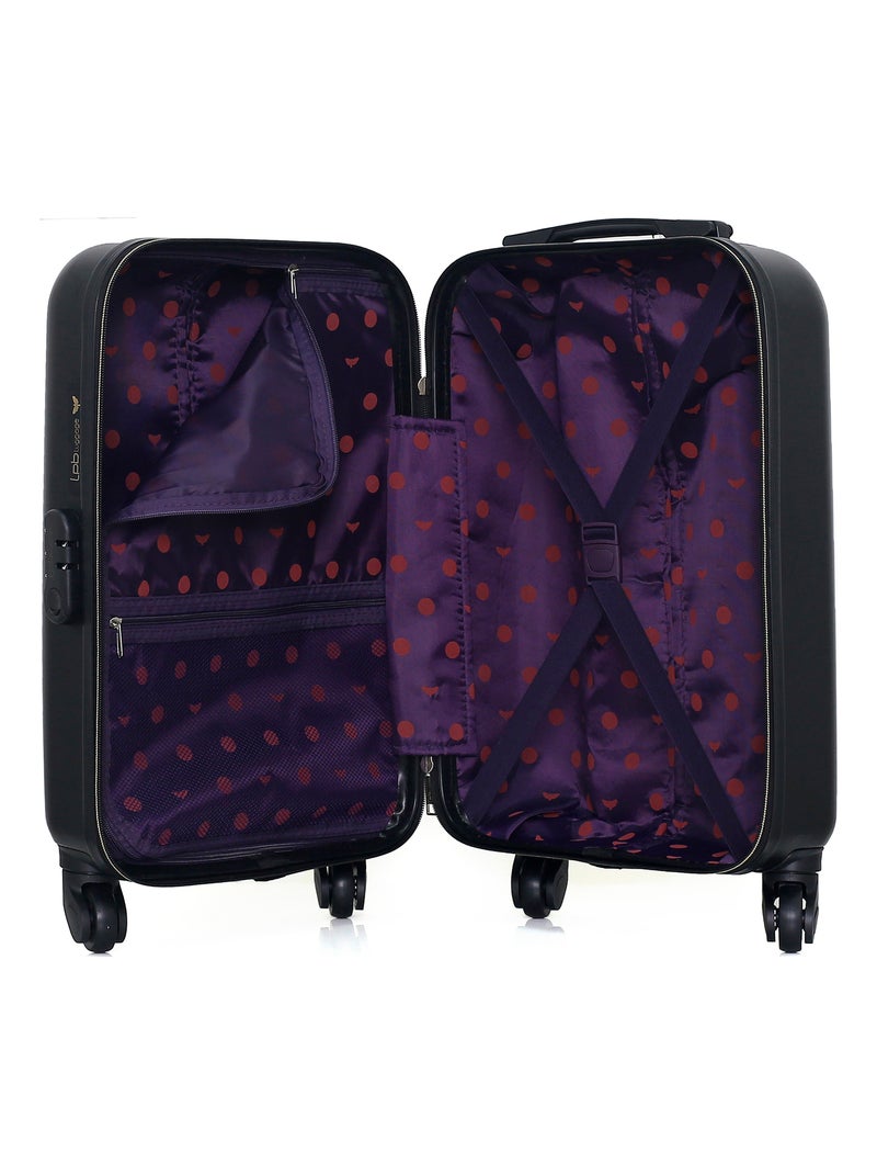 LPB LUGGAGE - Valise Cabine XS FRANCETTE-E 50 cm 4 Roues Noir - Kiabi