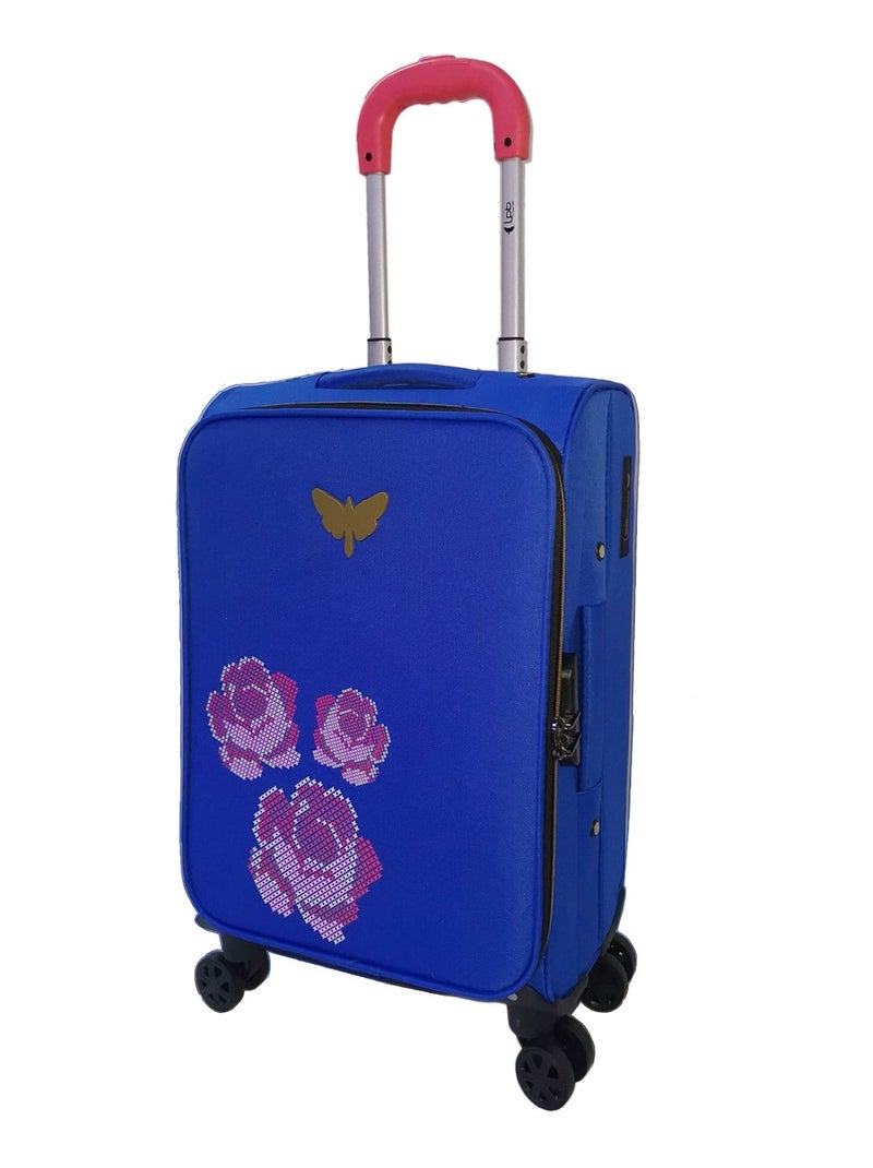 LPB LUGGAGE - Valise Cabine XS JOANNA-E 50 cm 4 Roues Bleu Bleu marine - Kiabi