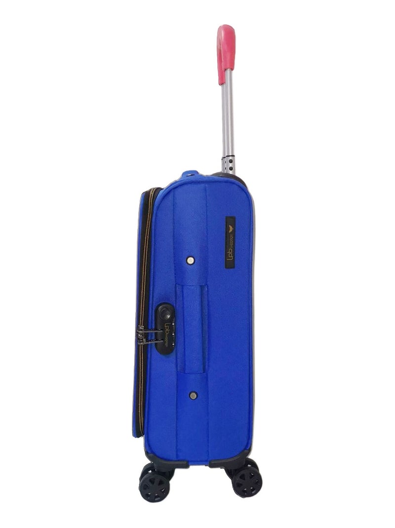 LPB LUGGAGE - Valise Cabine XS JOANNA-E 50 cm 4 Roues Bleu Bleu marine - Kiabi