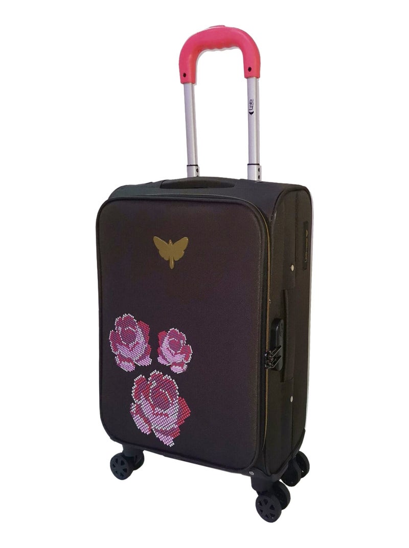 LPB LUGGAGE - Valise Cabine XS JOANNA-E 50 cm 4 Roues Noir - Kiabi