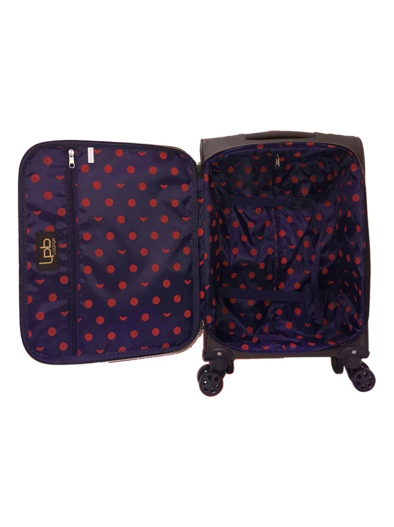 LPB LUGGAGE - Valise Cabine XS JOANNA-E 50 cm 4 Roues Noir - Kiabi