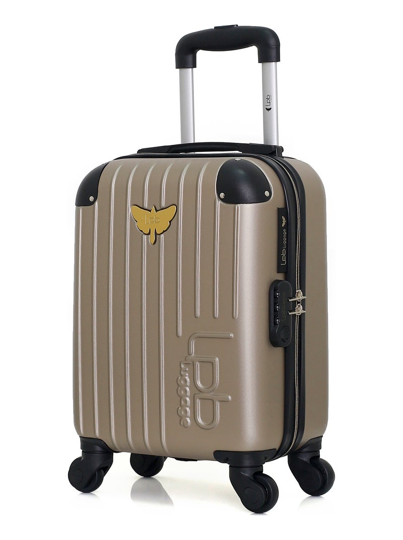 LPB LUGGAGE - Valise Cabine XXS MARIANNE 46 cm 4 Roues Beige - Kiabi