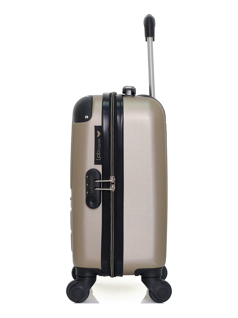 LPB LUGGAGE - Valise Cabine XXS MARIANNE 46 cm 4 Roues Beige - Kiabi