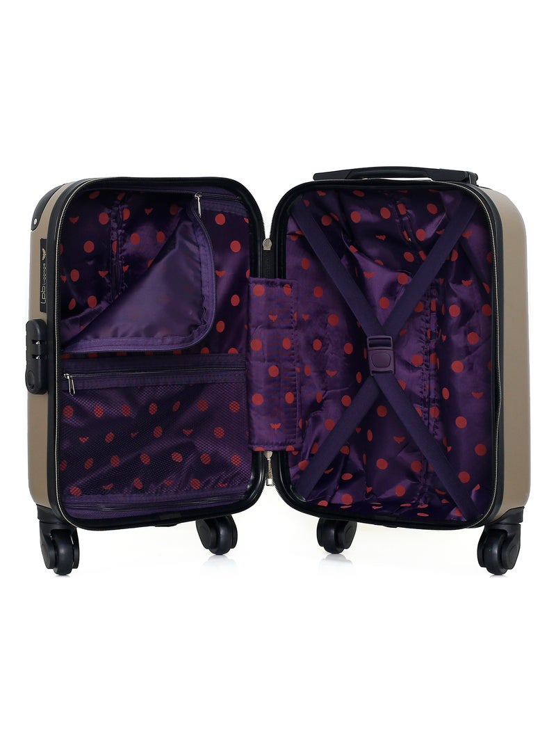 LPB LUGGAGE - Valise Cabine XXS MARIANNE 46 cm 4 Roues Beige - Kiabi