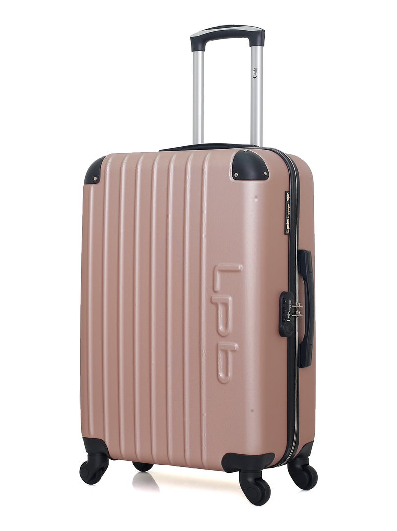 LPB LUGGAGE - Valise Weekend HAMBOURG 65 cm 4 Roues Rose Métal - Kiabi