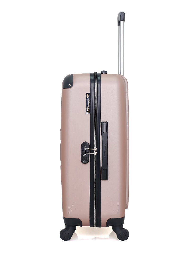 LPB LUGGAGE - Valise Weekend HAMBOURG 65 cm 4 Roues Rose Métal - Kiabi