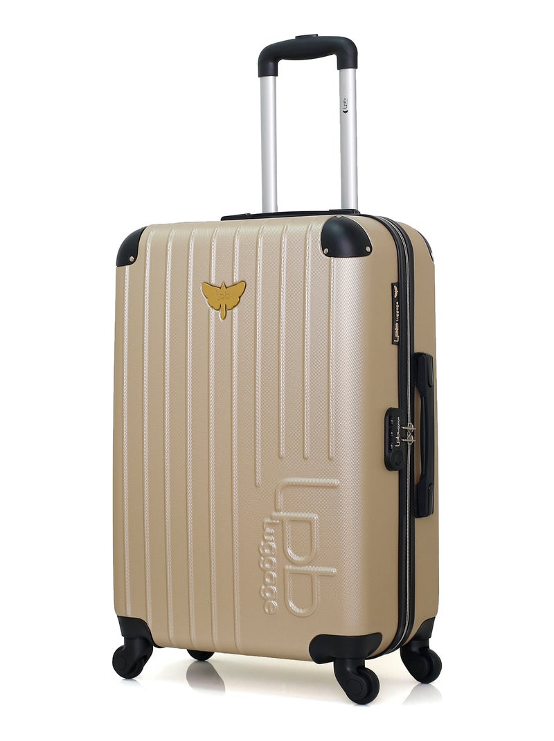 LPB LUGGAGE - Valise Weekend MARIANNE 65 cm 4 Roues Beige - Kiabi