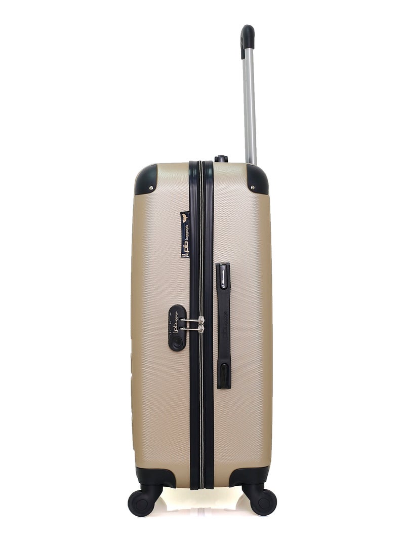 LPB LUGGAGE - Valise Weekend MARIANNE 65 cm 4 Roues Beige - Kiabi
