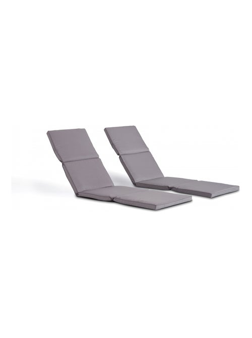 LUANA Lot de 2 coussins pour transat gris - Kiabi