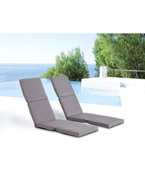 LUANA Lot de 2 coussins pour transat gris - Kiabi
