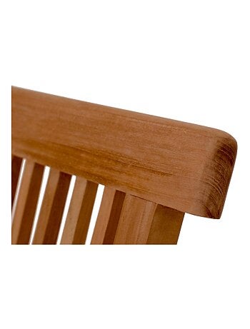 LUBOK Salon de jardin Teck huilé 6 personnes - Table ovale + 6 chaises