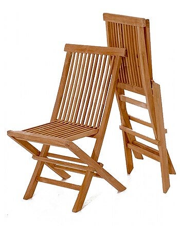 Lubok : Salon de jardin Teck huilé 6 personnes - Table rectangulaire + 4 chaises + 2 fauteuils