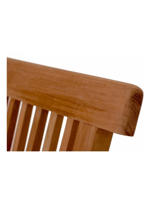 LUBOK Salon de jardin Teck huilé 8 personnes - Table rectangle + 8 chaises - Kiabi