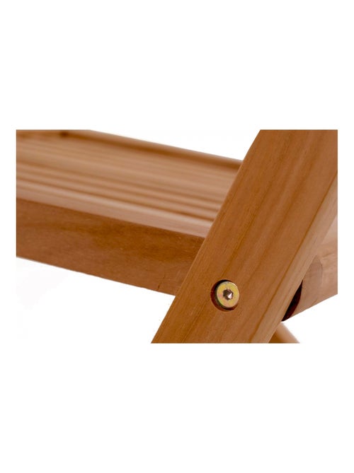 LUBOK Salon de jardin Teck huilé 8 personnes - Table rectangle + 8 chaises - Kiabi