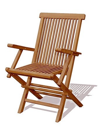 LUBOK Table de jardin ovale 6 chaises et 2 fauteuils en teck huilé