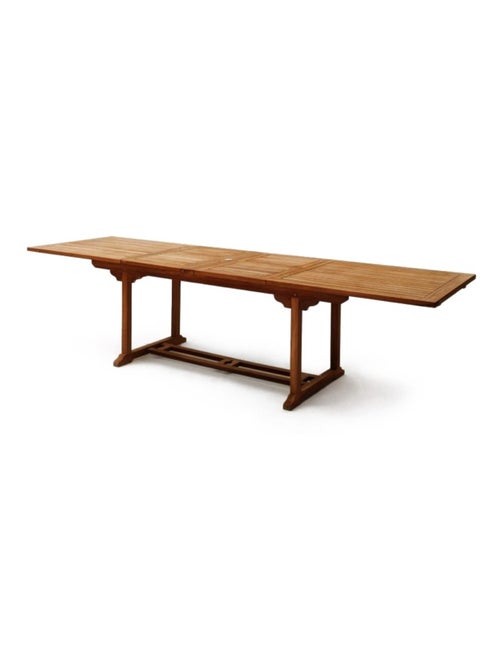 LUBOK Table de jardin rectangle 10 places et 10 chaises en teck huilé - Kiabi LUBOK Table de jardin rectangle 10 places et 10 chaises en teck huilé - Kiabi