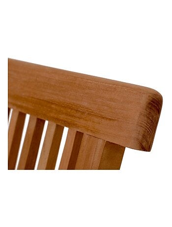 LUBOK Table de jardin rectangulaire et 6 chaises en teck huilé