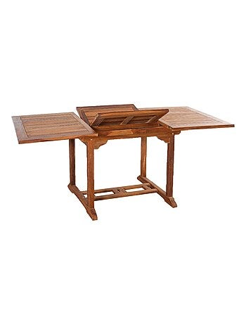 LUBOK Table rectangulaire 4 chaises et 2 fauteuils en teck huilé