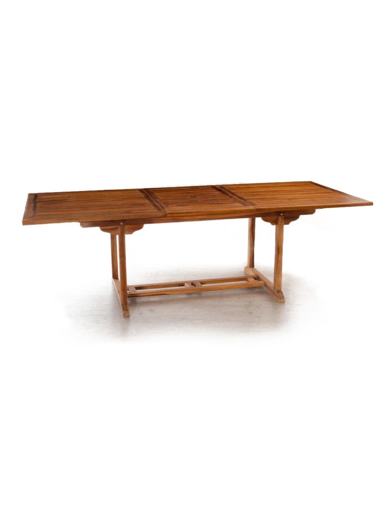 LUBOK Table rectangulaire 6 chaises et 2 fauteuils en teck huilé Marron - Kiabi