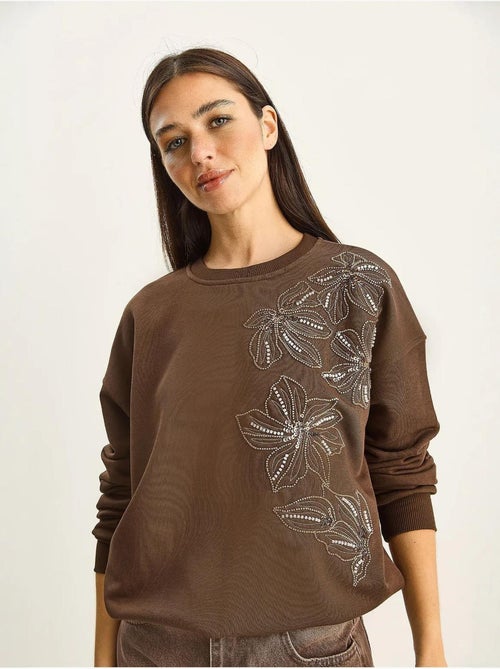 Lucci sweatshirt à col rond brodé - Kiabi Lucci sweatshirt à col rond brodé - Kiabi