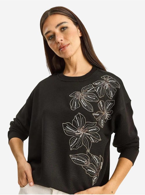Lucci sweatshirt à col rond brodé - Kiabi Lucci sweatshirt à col rond brodé - Kiabi