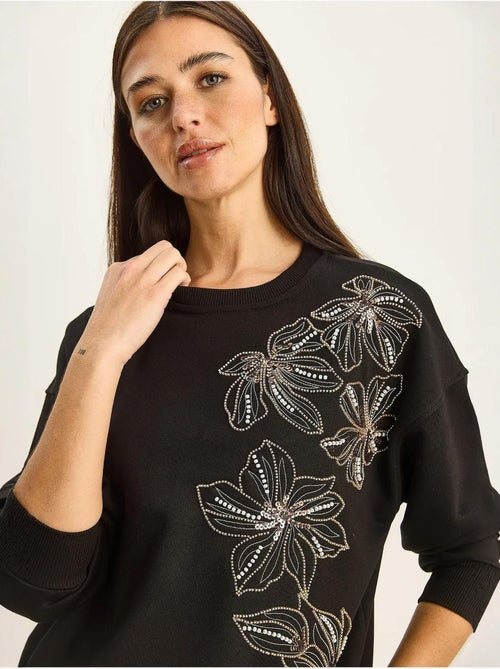 Lucci sweatshirt à col rond brodé - Kiabi Lucci sweatshirt à col rond brodé - Kiabi