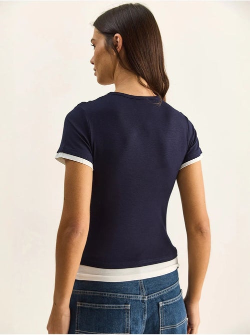 Lucci t-shirt femme à col bénitier et manches courtes - Kiabi Lucci t-shirt femme à col bénitier et manches courtes - Kiabi