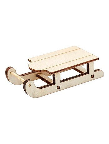 Luge miniature naturelle a peindre