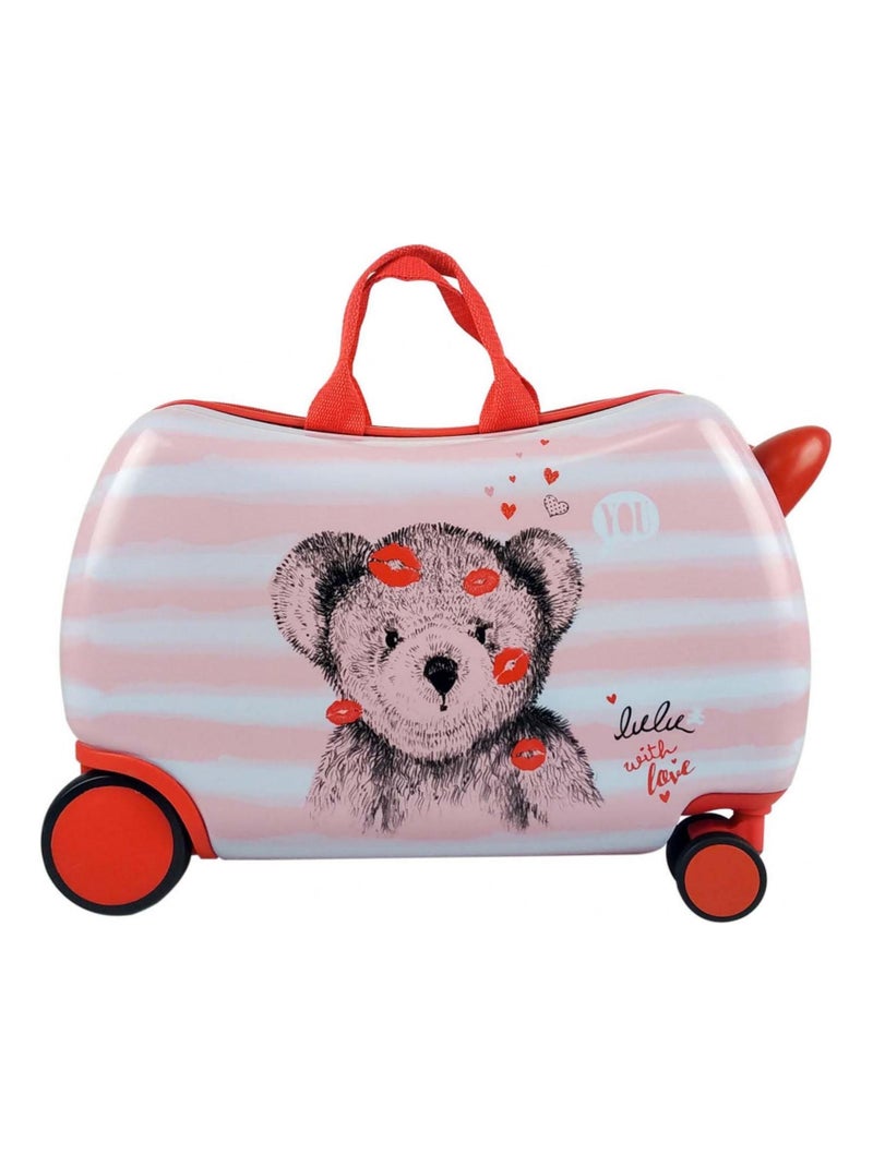 LULU CASTAGNETTE - CABINE ENFANTS ABS/PC OURS BISOUS 4 Roues 32 cm Multicolore - Kiabi