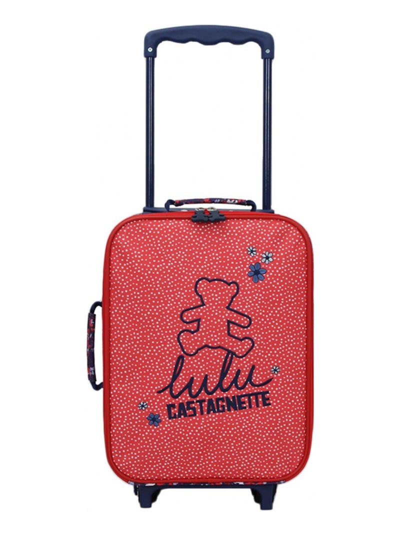 LULU CASTAGNETTE - CABINE ENFANTS POLYESTER FLORAL 2 Roues 45 cm Violet - Kiabi