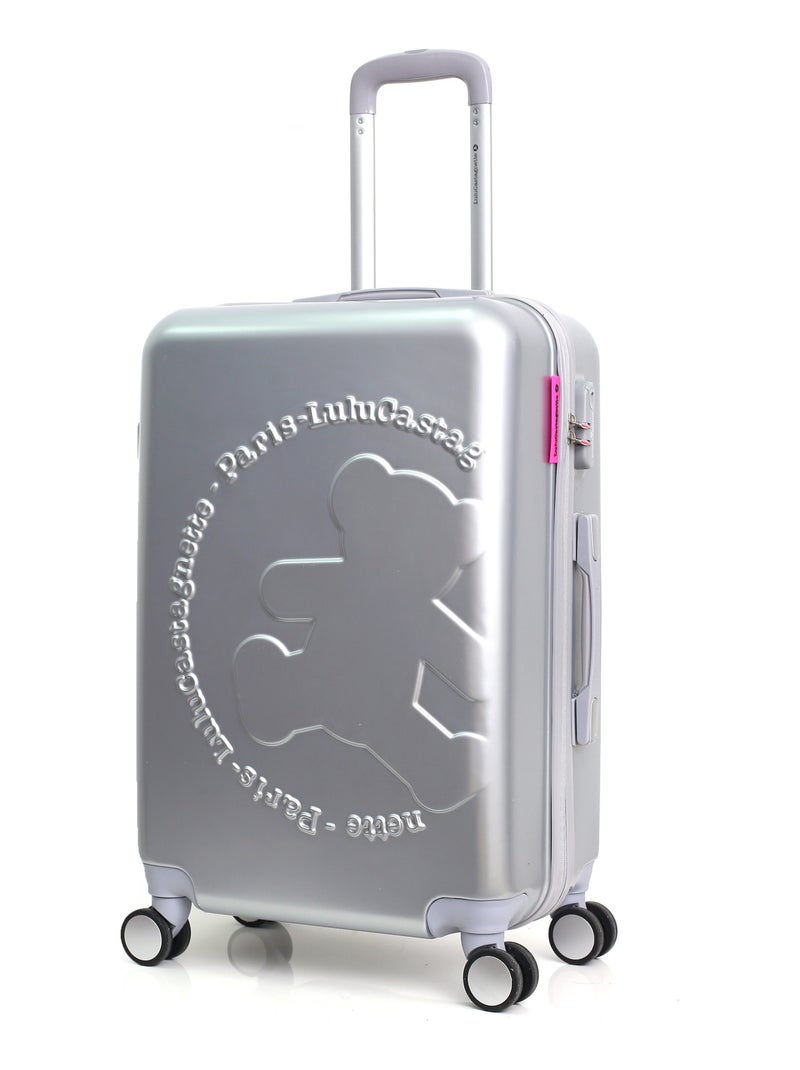 LULU CASTAGNETTE  - Valise Cabine ABS/PC LULU FROM PARIS 4 Roues 55 cm Gris - Kiabi