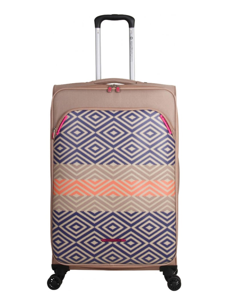 LULU CASTAGNETTE - Valise Cabine  DIAMOND 55cm Beige - Kiabi