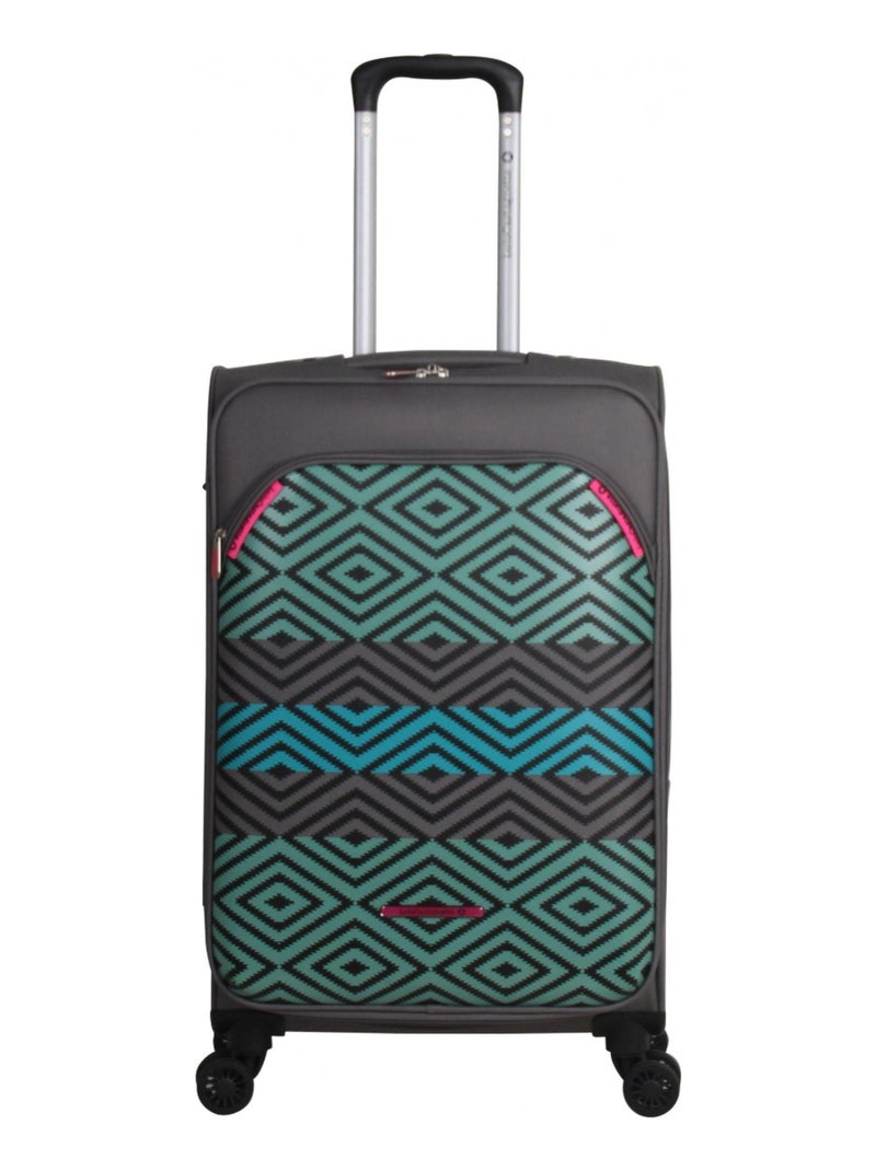 LULU CASTAGNETTE - Valise Cabine  DIAMOND 55cm Gris - Kiabi