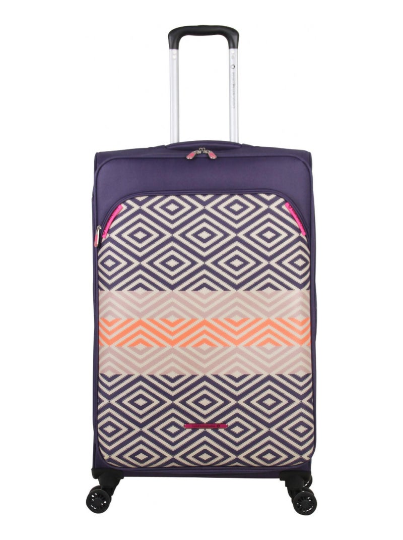 LULU CASTAGNETTE - Valise Cabine  DIAMOND 55cm Violet - Kiabi